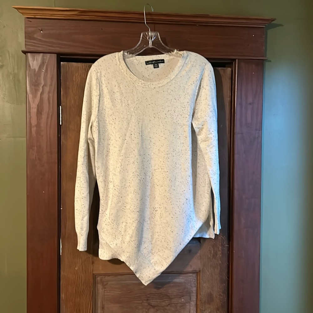 White and black sweater